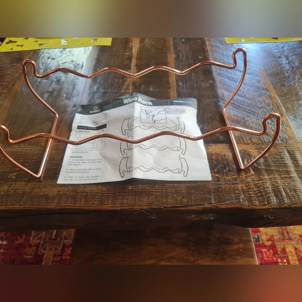 Copper Color Wine Rack Layer Extra from set New Never Used Holds 4 Bottles